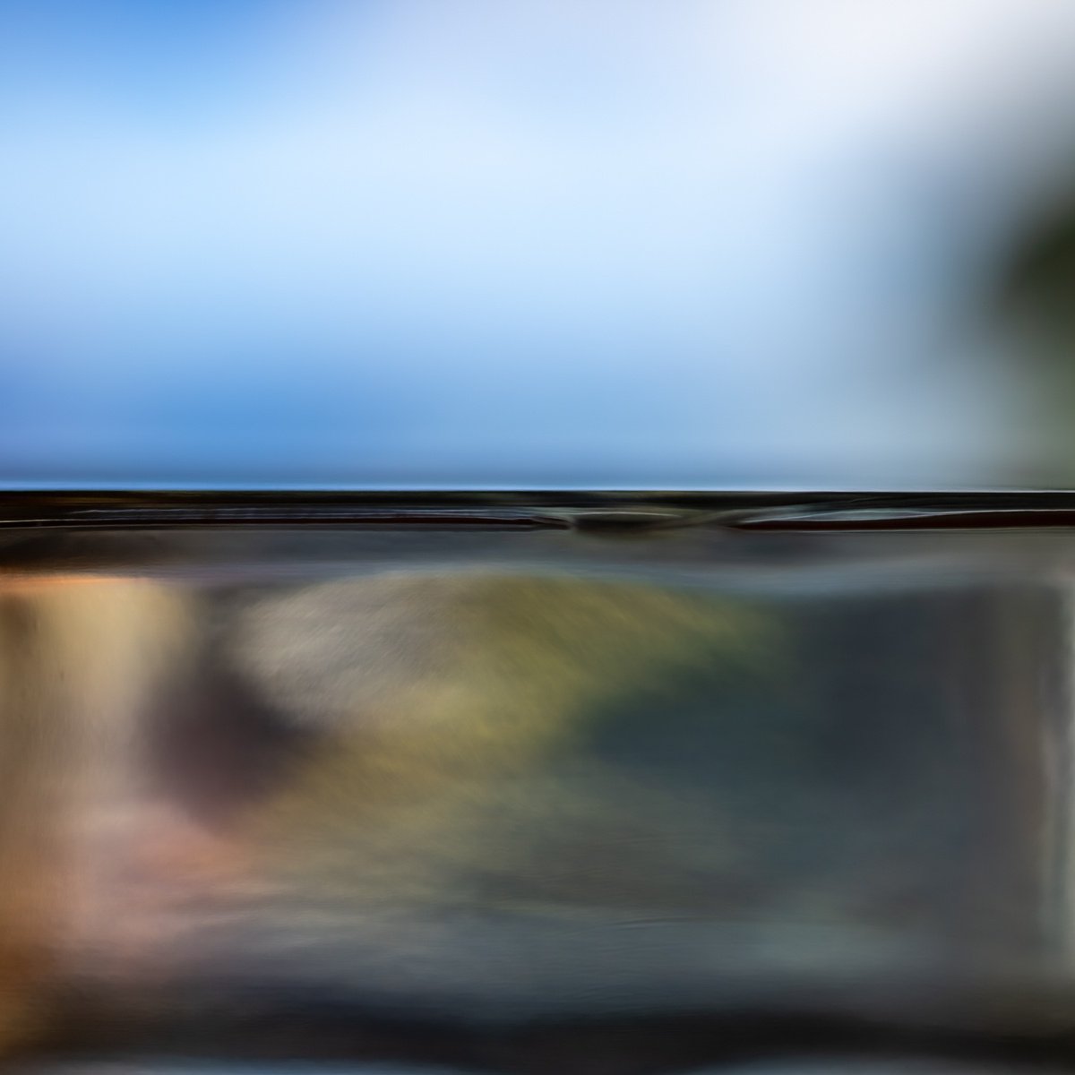 Abstract Landscape Photograph By Sven Pfrommer, 41 X 41", Fluid Horizon Xxxi - Seascape Photoart, Original Artwork