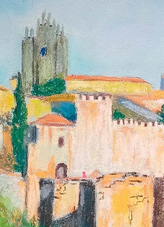 Sunlit Toledo's Town Bridge