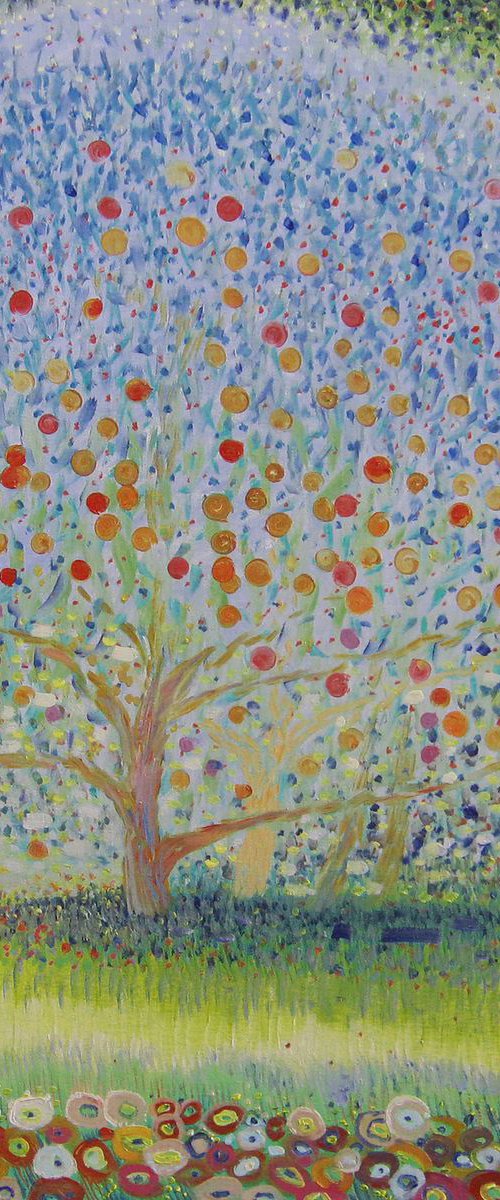 "Apple trees in bloom" based on the works of G. Klimt by Marya