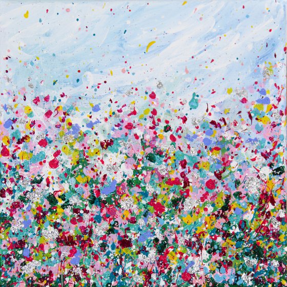 Dancing Wildflowers - Small Original Painting
