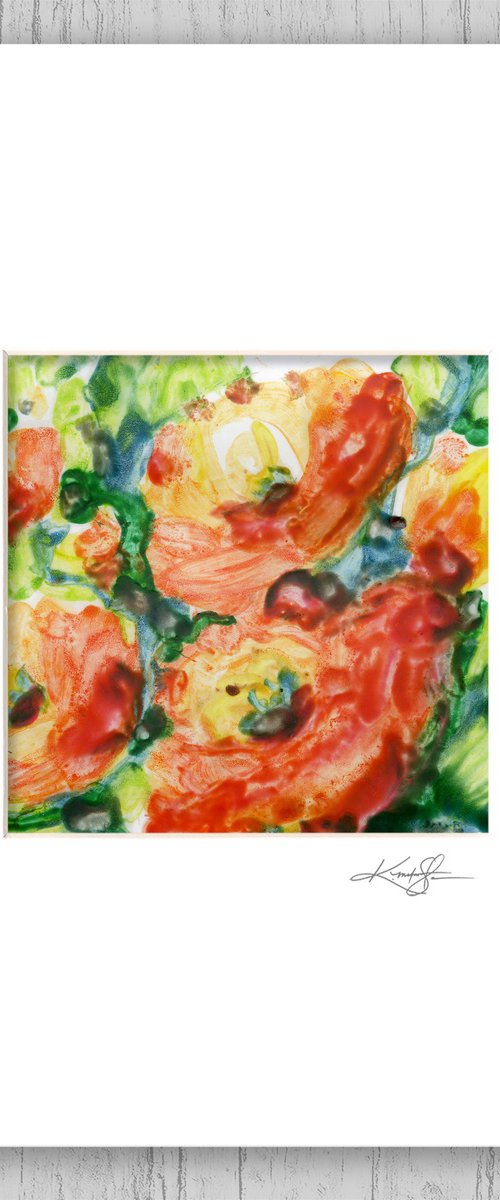 Encaustic Floral 33 by Kathy Morton Stanion