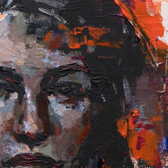 Abstract woman portrait Original acrylic painting