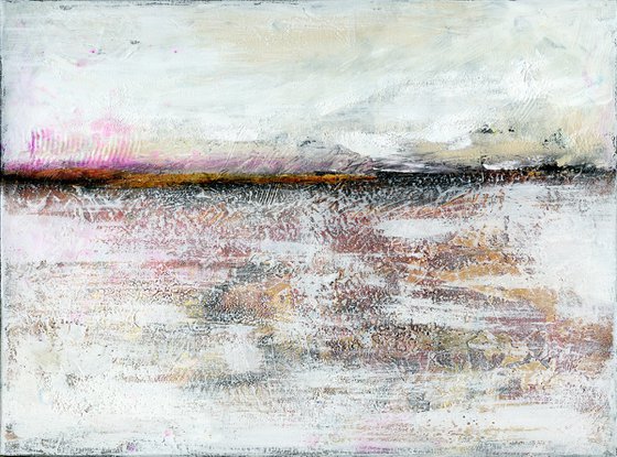 A Tranquil Journey 5 - Textural Abstract Painting by Kathy Morton Stanion