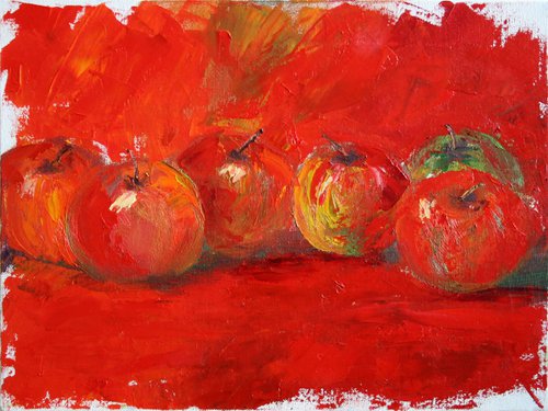Red Aroma /  ORIGINAL PAINTING by Salana Art Gallery