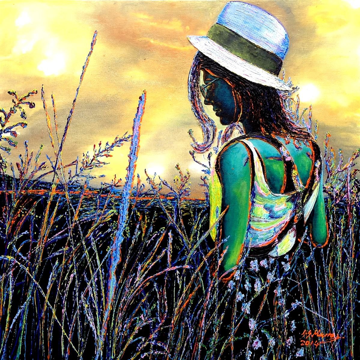 Girl in a Cornfield by Stuart S Murray