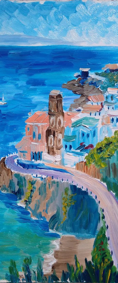 Coastal Road in Italian riviera by Dmitry Fedorov