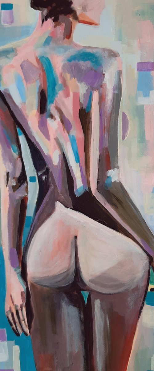 Nude  / 72 x 42 cm by Alexandra Djokic