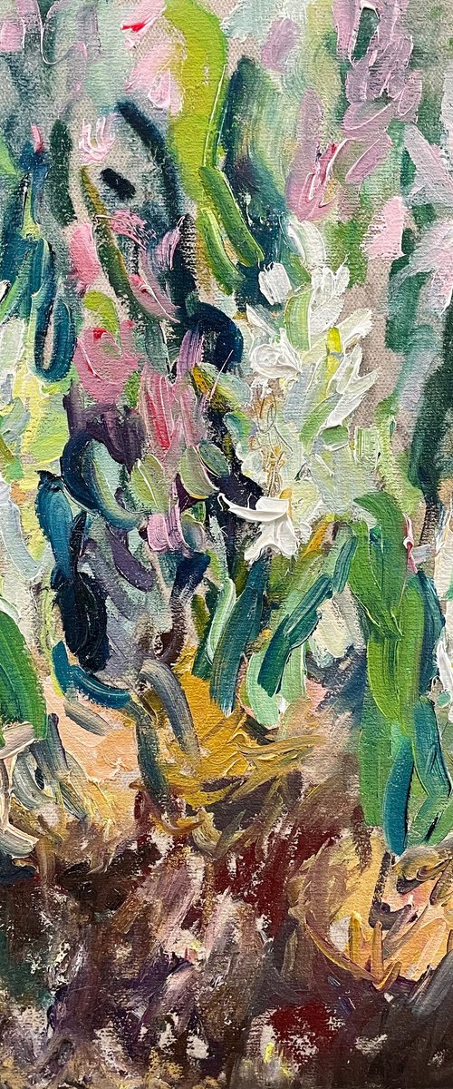 White hyacinths by Lilia Orlova-Holmes