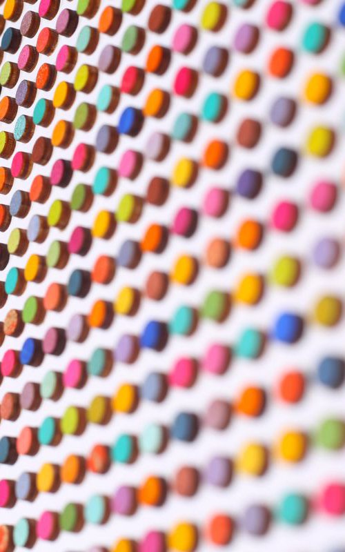 729 Painted Dots White by Amelia Coward