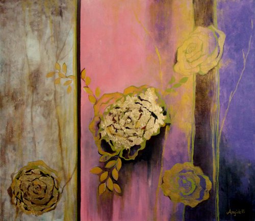 Golden roses by Anna Rita Angiolelli