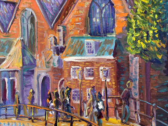 Old Church of Amsterdam Canal View
