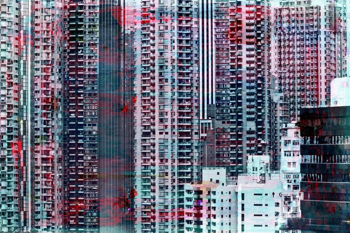Abstract Cityscapes Photograph By Sven Pfrommer, 47 X 31", Hong Kong Sky Vii, Original Artwork