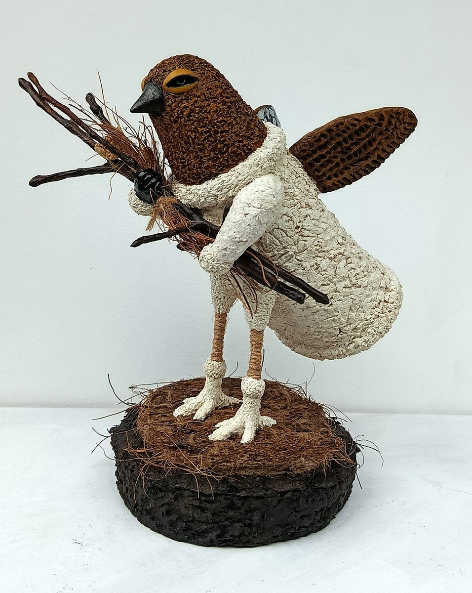 Naive Sculpture , Practical Groom By Margot Raven, 7 X 9, Artwork For Sale On Artfinder