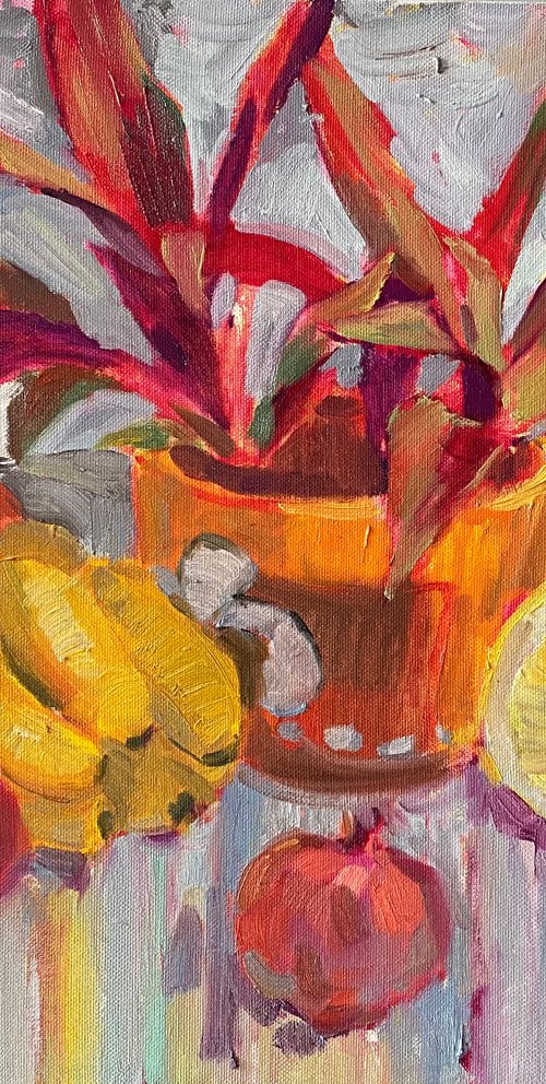 Still life with a plant by Nataliia Nosyk