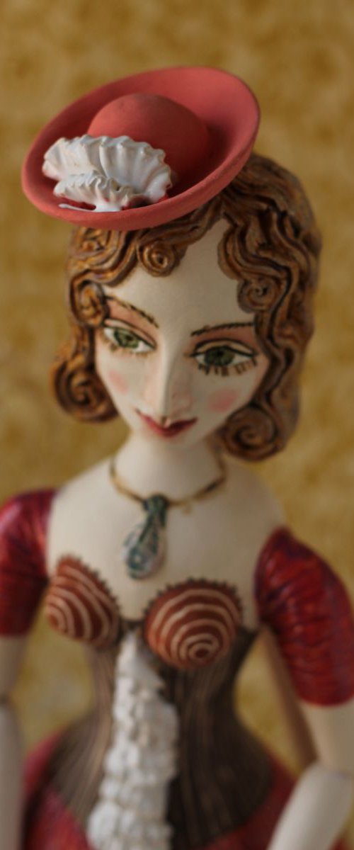 From the Cabaret girls, Beauty in Red. Wall sculpture by Elya Yalonetski by Elya Yalonetski