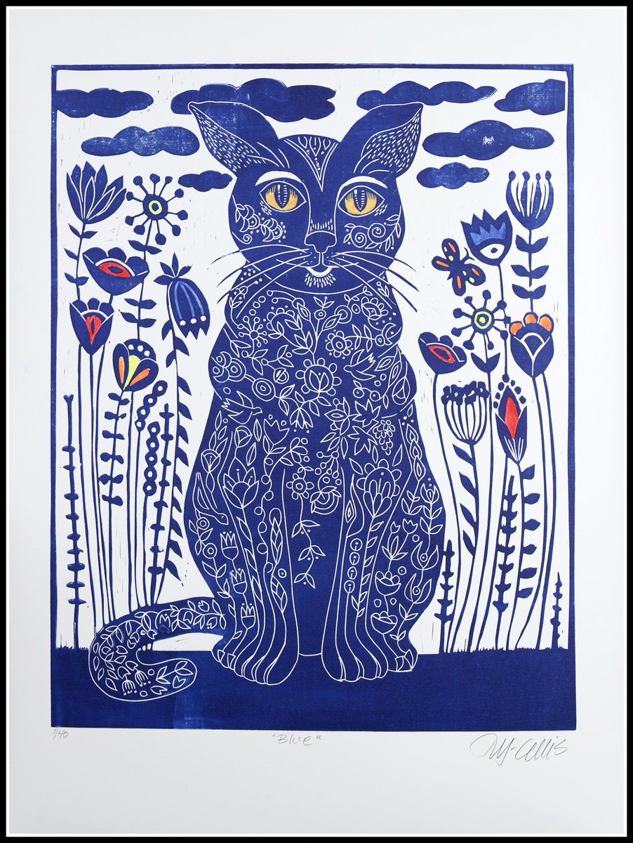 Blue Cat by Mariann Johansen-Ellis