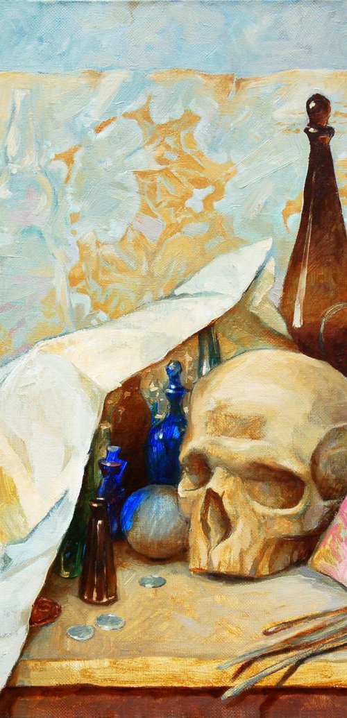 Still Life with Skull by Alexander Daniloff