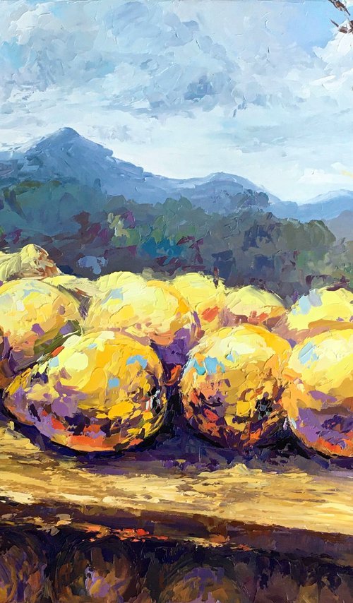"A quince" oil painting by OXYPOINT