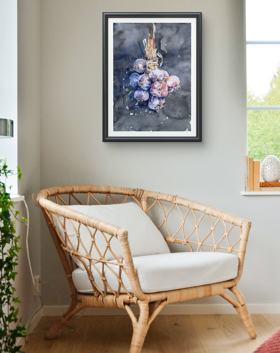 Still Life Watercolour By Alina Lobanova, 10 X 14, Fresh Traditional Amulet, Original Artwork