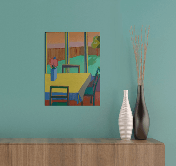 Interior with Yellow Table