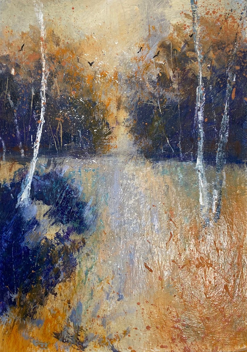 Impression of Autumn Birchwood by Teresa Tanner