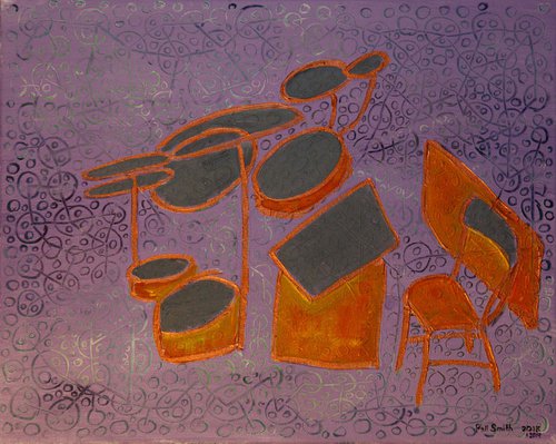 Drums, chair and radiator by Phil Smith