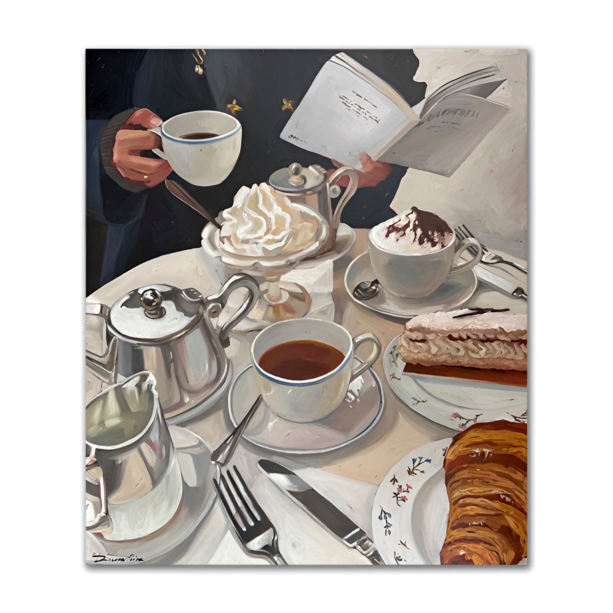Morning, Breakfast & Grace By Alisa Diakova, 24 X 28, Artwork For Sale On Artfinder