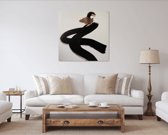 ” woman flying butterfly ”