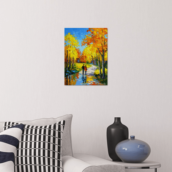 Autumn Stroll in a Vibrant Forest