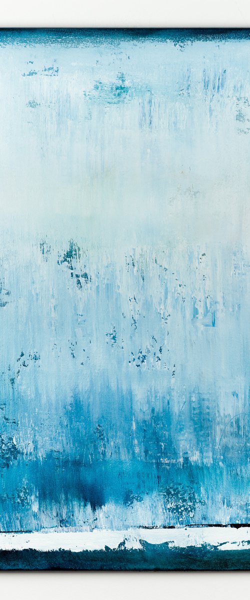 Blue abstract painting OD416 by Radek Smach