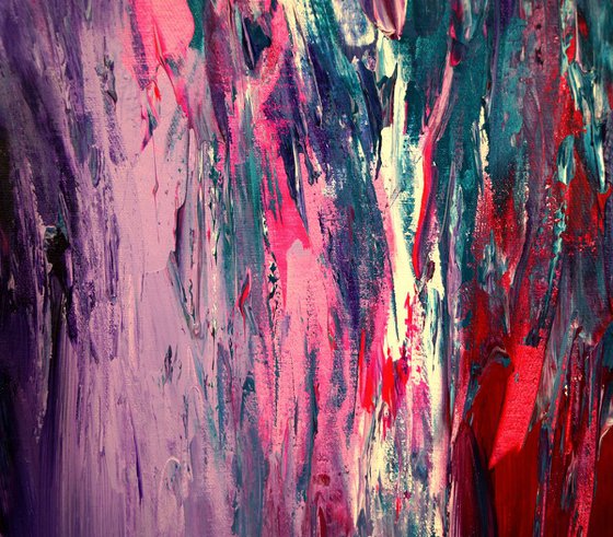 Magenta Turquoise Abstraction XXL 1