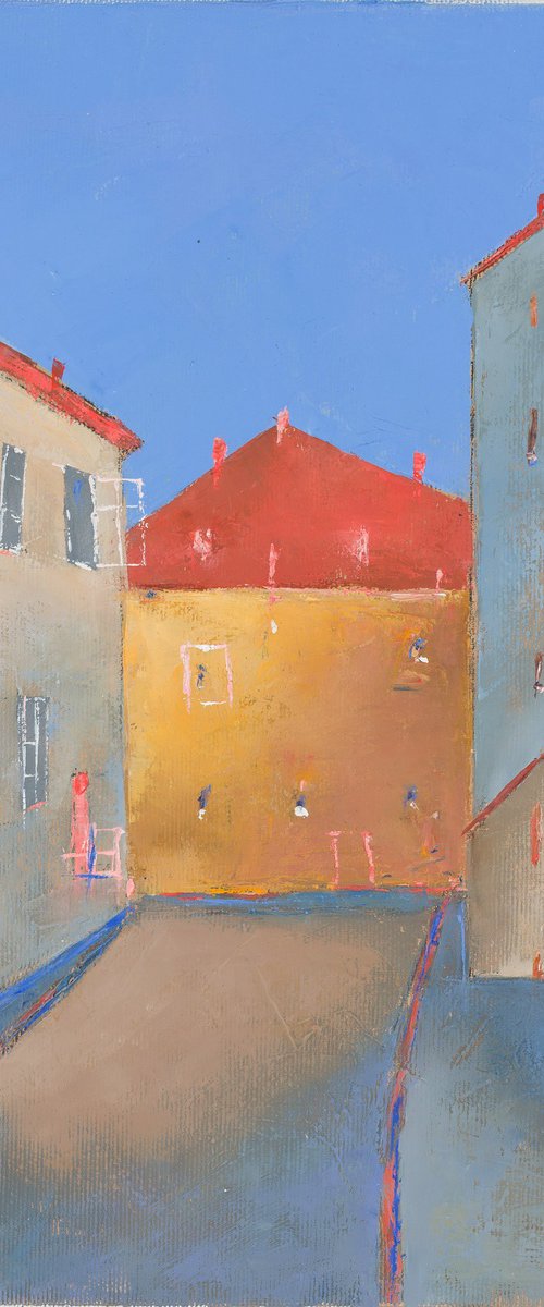 Evening In The Old Town by Kestutis Jauniskis