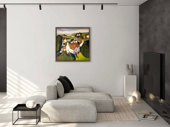 Houses Bathed in Light