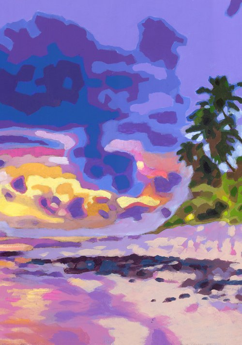 Study for Sunset in the Tropics by Douglas Simonson