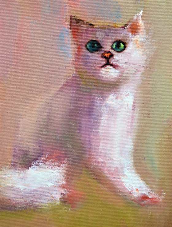 White fluffy