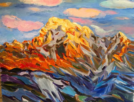 HIMALAYAS. ANNAPURNA MOUNTAIN - Mountainscape - Mountain Landscape gift for him 100x120