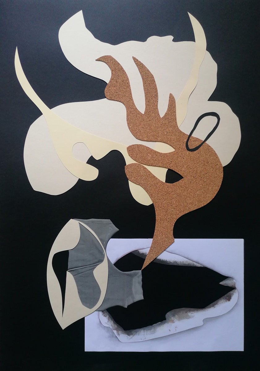 Surrealistic Abstract Acrylic Painting By Stefano Mazzolini, 28 X 39", Cozi, Original Artwork