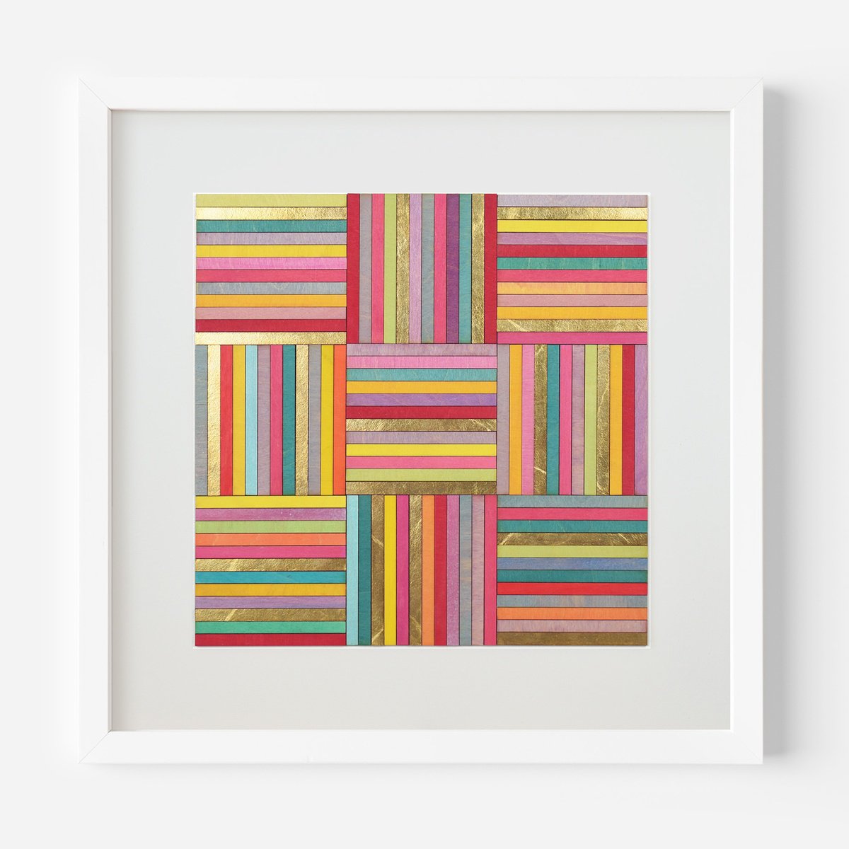 Geometric Abstract Acrylic Painting By Amelia Coward, 21 X 21, Marrakesh, Original Artwork