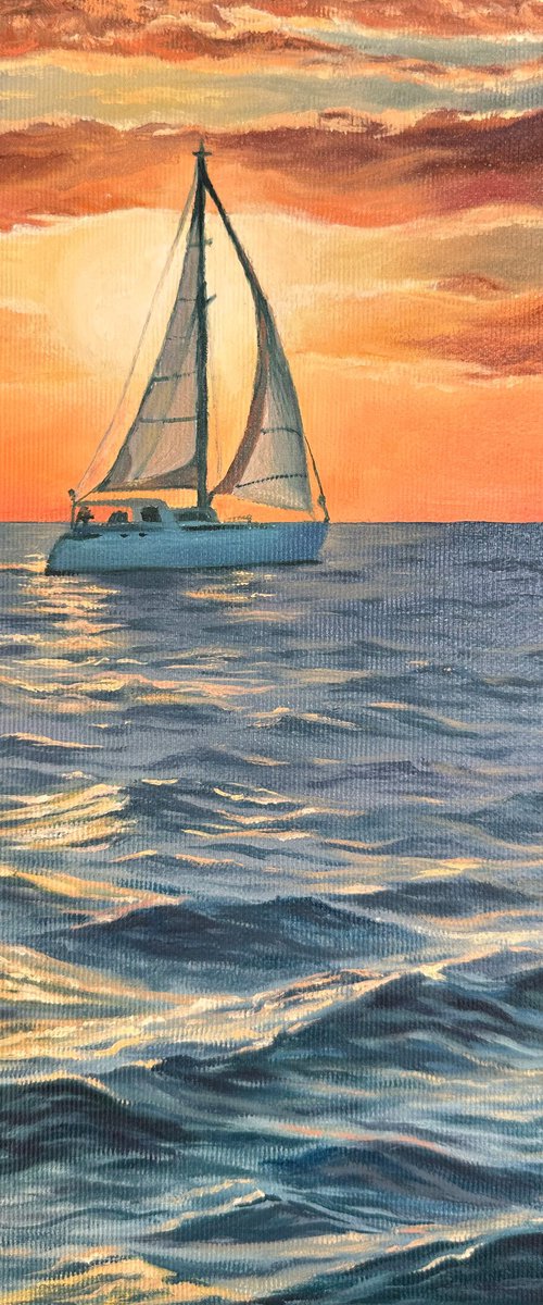 Sailing into the Sunset by Inna Martynenko
