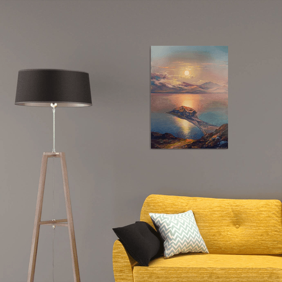 Lake Sevan (60x80cm, oil painting)