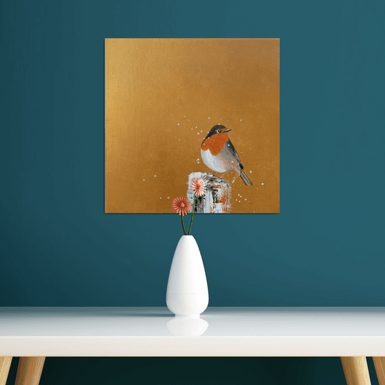 Red Robin in the Snow