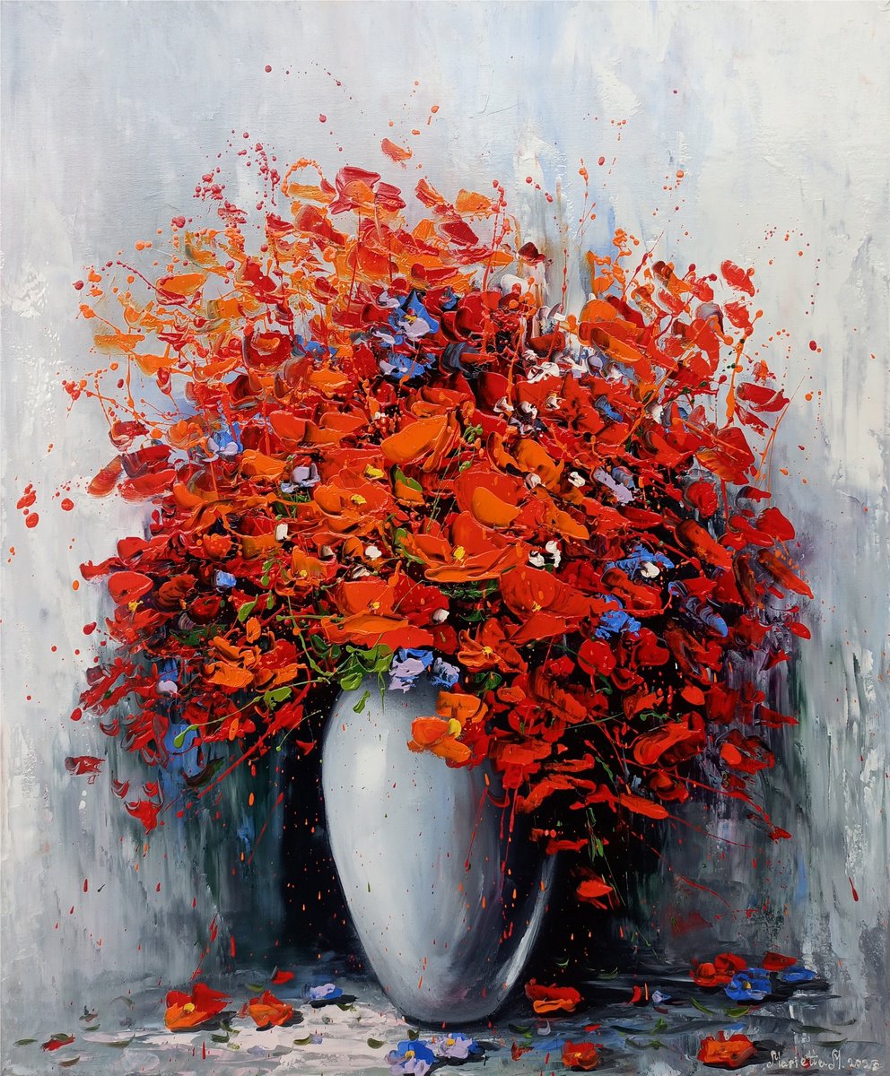 Red flowers by Marieta Martirosyan