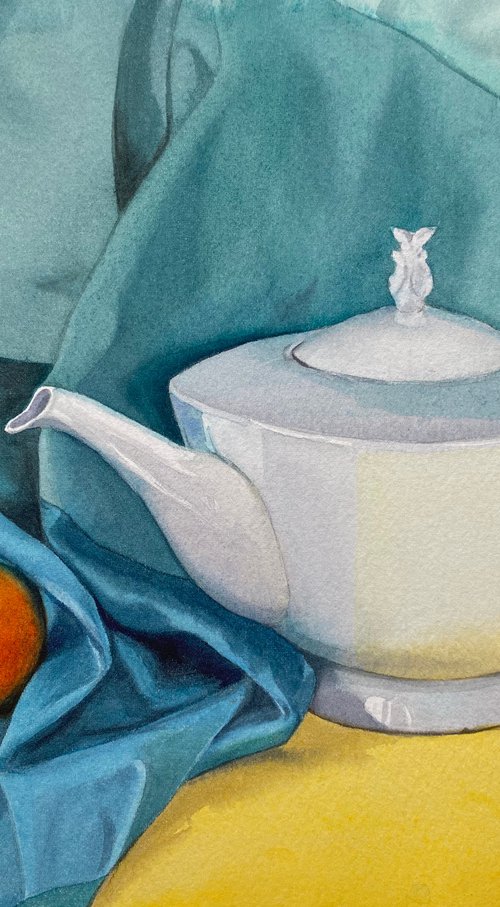 Still life with teapot by Alla Semenova