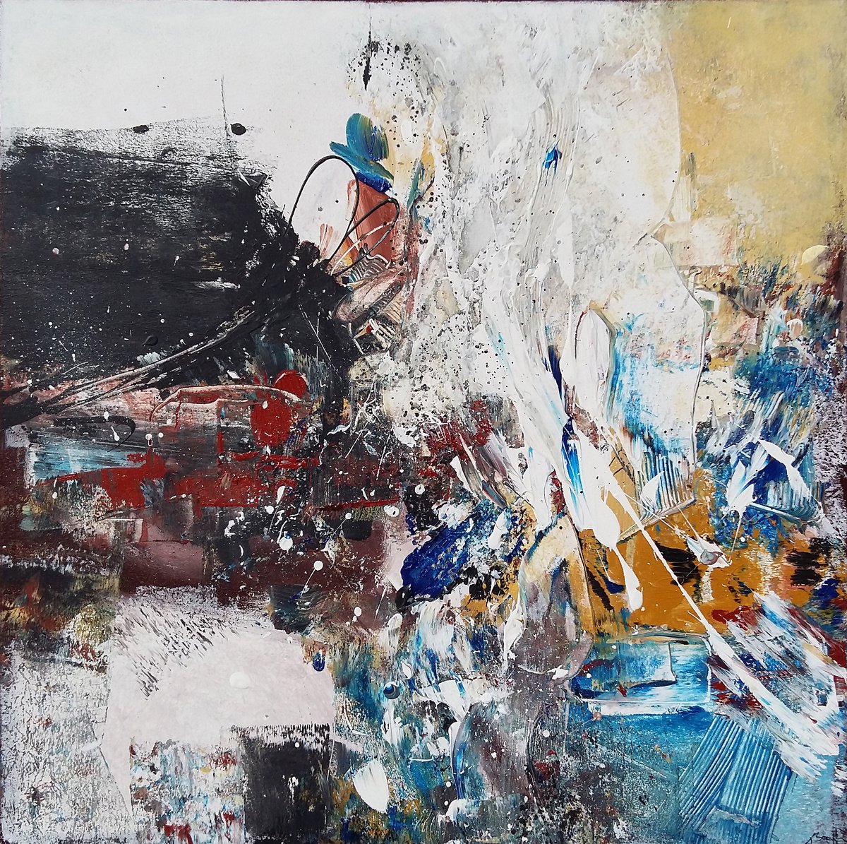 Abstract world II, 80x80 by Abbie