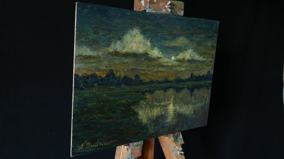 The Golden Night - night painting