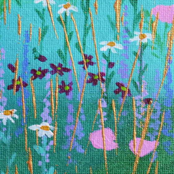 Mini Meadow 8 - poppies, alliums, daisies