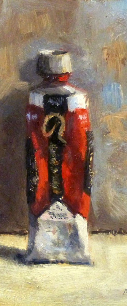 Red Oil Painting Tube by Pascal Giroud