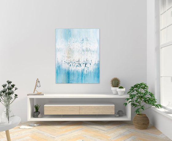 Blue abstract painting GF136