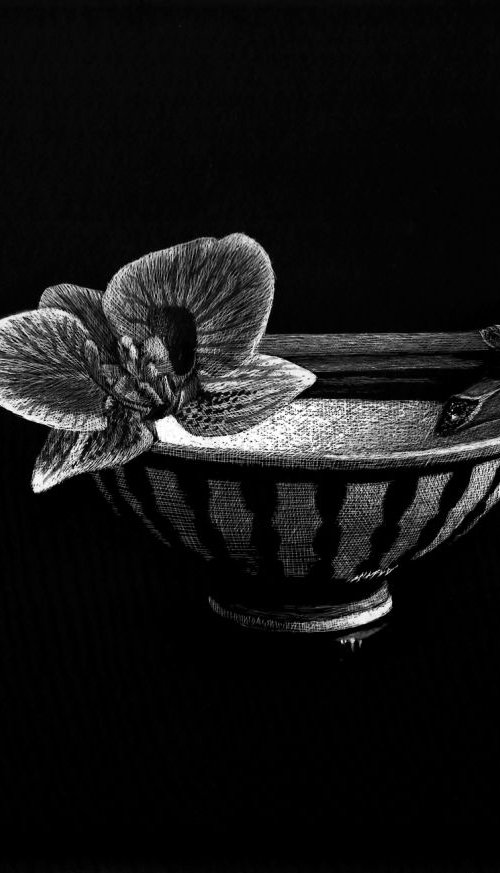 Bowl, Bamboo and Orchid by Dietrich Moravec