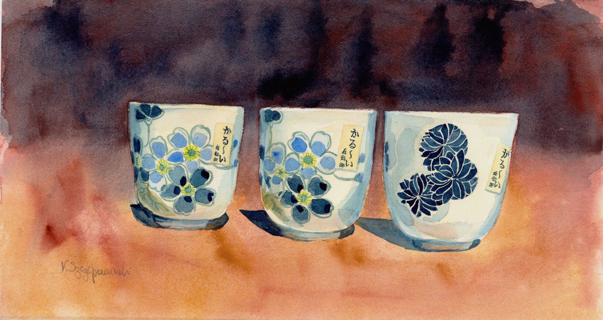 Three cups by Krystyna Szczepanowski